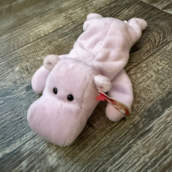 Ty Beanie Baby Happy the Hippo Plush - Picture 1 of 7